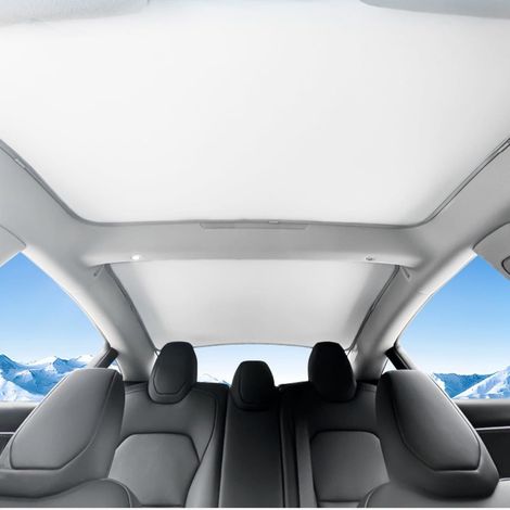 Dachsonnenschutz Kompatibel mit Model 3, Auto-Sonnenschutz Kompatibel mit Tesla Model 3 2023 2024, Faltbarer Sonnenschutz für Auto-Schiebedach, Auto-Schiebedach-Glassonnenschutz