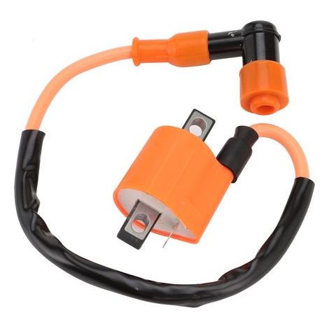 High performance ignition coil compatible with CG125, CG150, CG200, CG250 CC motorcycles, quads, off-road vehicles and dune buggies. (1/4)
