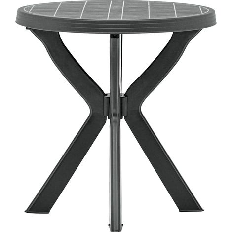 vidaXL Mesa bistro gris antracita plástico Ø70 cm (1/5)