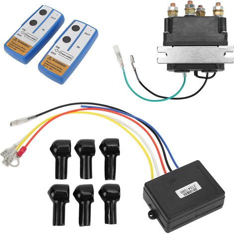 Relais de treuil électrique professionnel, revêtement en poudre noir, 12 V CC, 250 A, pour VTT/SSV de 2000 à 5000 lb (1/5)