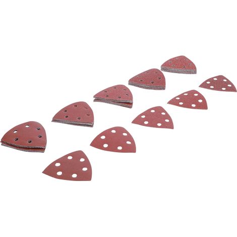 Set di fogli abrasivi per levigatrice a delta 95 x 95 mm K 40 - 180 50 pz. (1/3)
