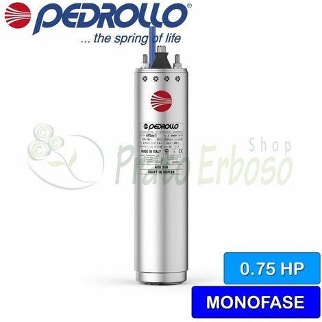 4PSm/0.75 - Motor encapsulado 4" 0.75 HP monofásico