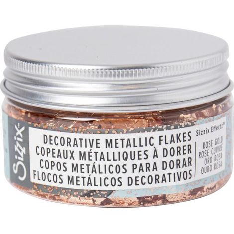 Flocons métalliques décoratifs - SIZZIX - Rose Gold - 100ml - Mixte - Contemporain - Design