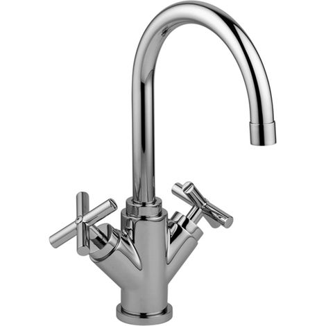 Waschtischmischer mit verstellbarem Auslauf Paffoni Quattro QTV077CR  Überlaufgarnitur 1"1/4