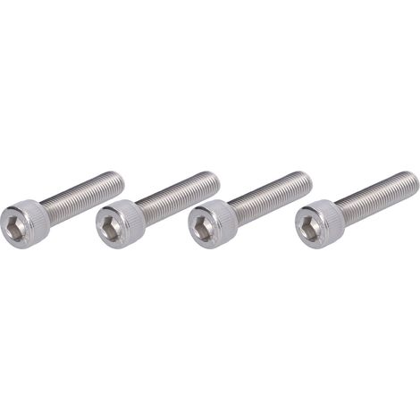 4 Vis à tête hexagonale creuse Acier Inoxydable A2 M10x45mm Pas fin 1.25mm - Lot de 4 Pièces