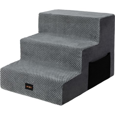 Skylos Dog Steps Pet Stairs Ramp 3 Step for High Bed Sofa Memory Foam Washable (1/5)