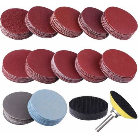 Disques abrasifs 50 mm, lot de 120 grains 60 à 3000, pour meulage, fraisage, gravure (1/4)