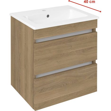 Meuble sous-vasque EZARA 48x54x39cm, chêne cuneo