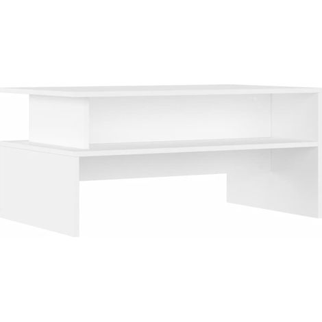 Maison Exclusive - Tavolino da Salotto Bianco 90x55x42,5 cm in Legno Multistrato