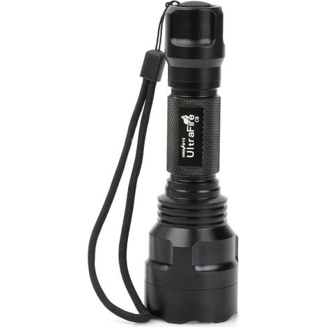 C8 T6 lampe de poche à lumière forte charge USB longue portée pour le camping en plein air, 1 pièce (1/4)