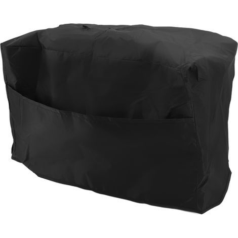 Schutzhülle für Schweißgerät, wasserdichtes 190T-Polyester, silberfarben, UV-beständig, staubdicht, für den Außenbereich in Gärten und auf Balkonen, 47 x 28 x 37 cm, schwarz (1/5)