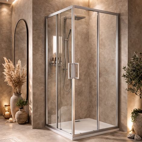 Exagonshop Box doccia 80x80 Marsiglia 2 ante scorrevoli