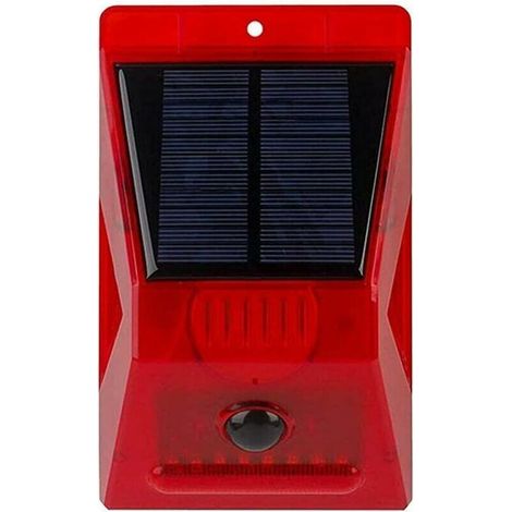 Sirena de alarma solar exterior anti-intrusión, independiente, con luz estroboscópica y sonido potente de 129 dB (1/5)