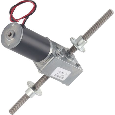 Schneckengetriebemotor, rechts- und linksgängige Welle, koaxial, M8-Gewinde, Untersetzung 1280, Motor mit Flansch, Untersetzung 200 (1/5)