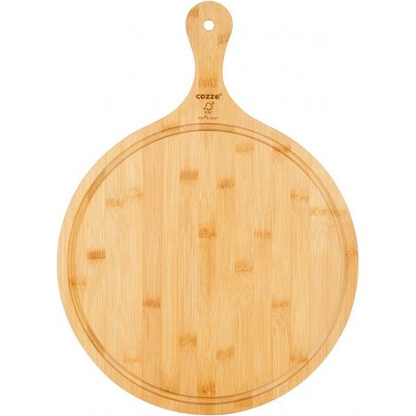 Tagliere pizza in bambu con manico 350 mm cozze by Ezooza (1/5)