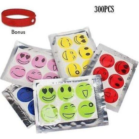 300 pièces autocollants anti-moustiques Smiley anti-insectes (1/4)