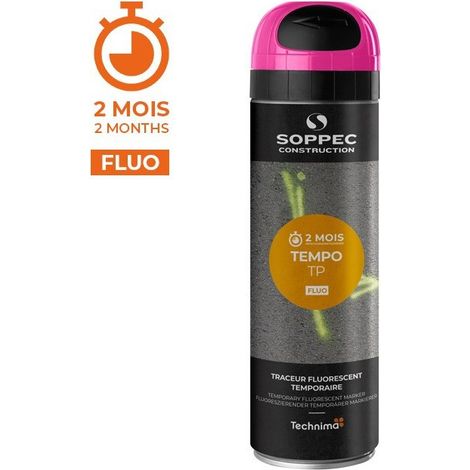 Bombe peinture temporaire TEMPO TP Cerise (500 ml) - 141625 - Soppec