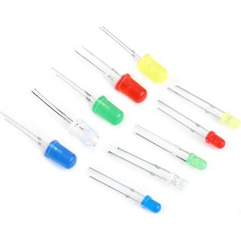 Kit de 300 LED 3 mm et 5 mm (diodes blanches, jaunes, rouges, bleues et vertes) (1/5)