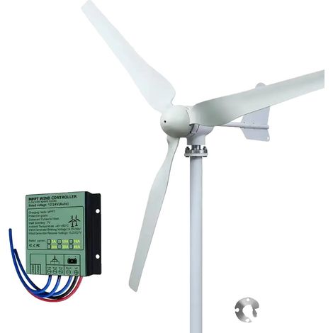Generador de turbina eólica, funcionamiento silencioso, solución energética ecológica, con control MPPT-a, 5000 Wp, 24 VA (1/2)