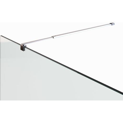 Teleskopstange für Duschwände Glaswand Walk In Stabilisator Glasstärke von 6mm - 10mm justierbar von 73-121 cm Stabilisationsstange 23M (1/5)