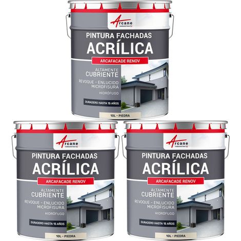 Pintura acrílica para exteriores, impermeable y duradera para fachadas exteriores - ARCAFAÇADE RENOV