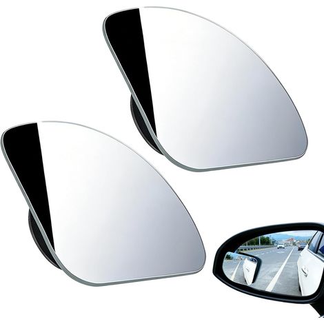 PCS Blind Spot Mirror, Curved Sector Blind Spot Mirror, Enhanced HD Glass Wide Angle Mirror, 360° Adjustable Frameless Convex Rearview Mirror for Cars, Trucks and SUVs