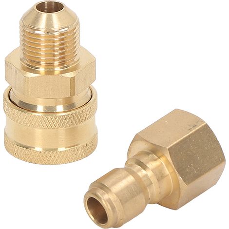 5000 PSI Hochdruckreiniger-Anschlüsse, Waschmaschinen-Schlauchadapter, M18x1,5 mm Innengewinde-Stecker, M18x1,5 mm Außengewinde-Buchse (1/5)