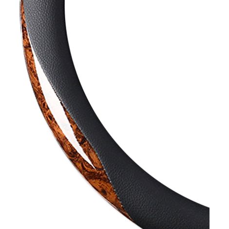 38 cm Lenkradbezug aus Kunstleder und Carbonfaser, schweißabsorbierend und rutschfest, braun (1/5)