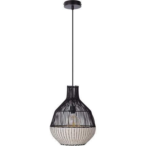 Hängelampe Wohnzimmerleuchte Pendelleuchte Esszimmerlampe Metall schwarz H 150cm