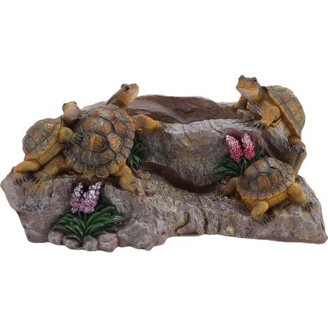 Pot de fleurs en forme de tortue en résine sculpture décorative pour intérieur extérieur (1/5)