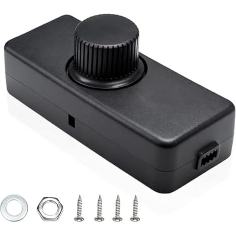 Variateur de Lumiere LED, AC 220-240 V/50 Hz Variateur d'intensité LED, 3-100W Gradateur pour lampes (Noir) (1/5)