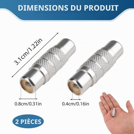 Adaptateur RCA Femelle à Femelle, Coupleur Audio Vidéo (1/4)