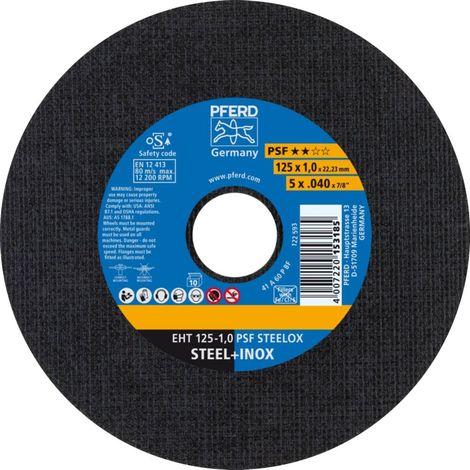 Pferd PSF STEELOX disco de corte acero inoxidable 125 mm