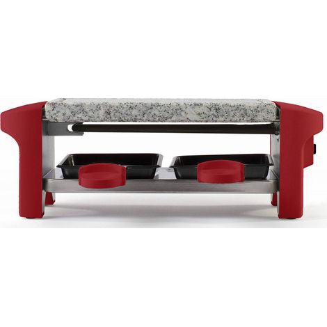 Appareil à raclette LIVOO DOC156RC - 2 personnes - 350 W - Plan de travail en granit - Rouge piment (1/10)