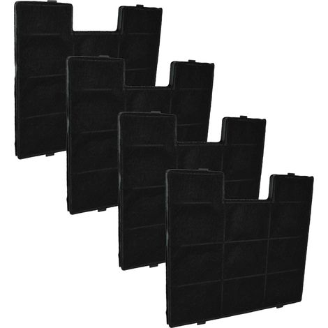 vhbw 4x filtro a carboni attivi compatibile con BAUMAN Tukan Isola cappe aspiranti