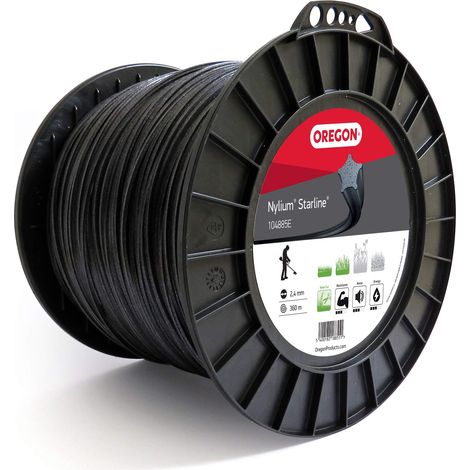 Filo per decespugliatore Etoile Nylium Starline Nero ø 2.4mm/360m Oregon 104885E