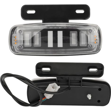 Decdeal Feu arrière de moto 12V, clignotant de frein avec support de plaque d'immatriculation pour vélo électrique, Scooter, Dirt Bike, vtt