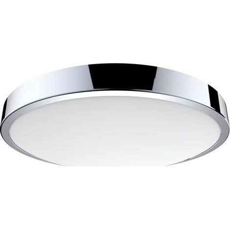 C4 CCT Plaf. / Appl. Mur IP44 LED intég. 21W CCT 3000-4000K 1900lm chromé ARIC 50438 (1/3)