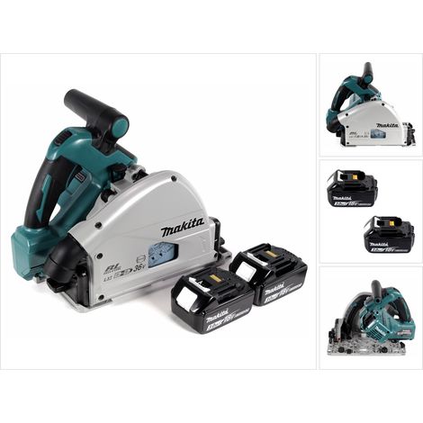 Sega a immersione a batteria Makita DSP 600 F 36 V (2x18 V) 165 mm brushless + 2 batterie da 3,0 Ah - senza caricabatterie (1/5)