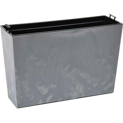 Vaso da fiori in cemento grigio Bloom, altezza 36x56 cm (1/5)