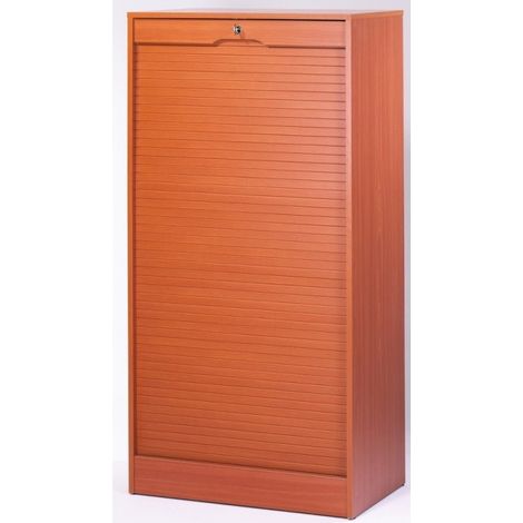 Classeur à rideau large merisier Office 140cm (1/2)