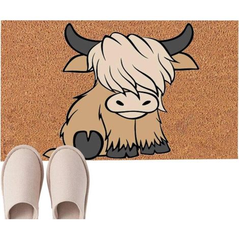 Door Mat - Cow Doormat Rug 40x60cm Soft Absorbent Non Slip Polyester Floor Mat Quick Dry Bathroom Kitchen Bedroom (1/5)