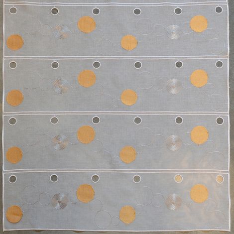 Modulable brodé motif pois Jaune 45x90 cm