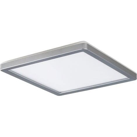 Plafoniera bagno LED 15W 25cm quadrata argento IP44