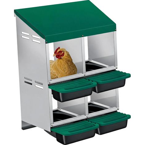 Nido di galline, design antigoccia, installazione flessibile, verde, doppio spessore, ventilatore a quattro mani (1/2)