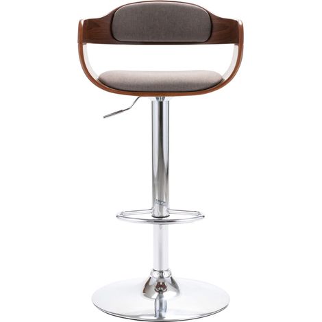 Maison Exclusive - Barhocker Sperrholz und Taupe Stoff (1/5)