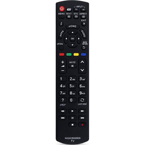 Télécommande TV Compatible avec Panasonic N2QAYB000829 (1/5)