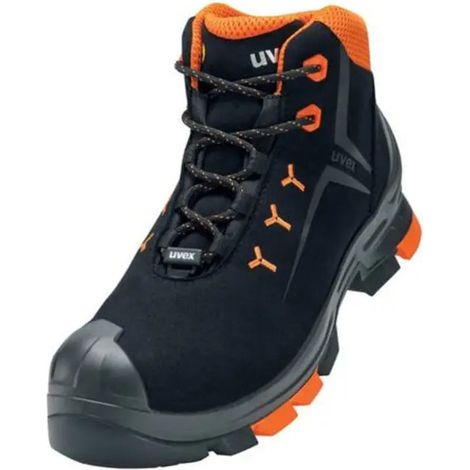 [NEUWERTIG] B-Ware Uvex Stiefel Sicherheitsstiefel Arbeitsschuh S3 Src Schwarz Orange Größe 44