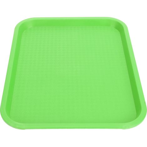 Plateau rectangulaire en PP épais et antidérapant pour restauration rapide, polyvalent, adapté aux restaurants et cantines (Vert) (1/5)
