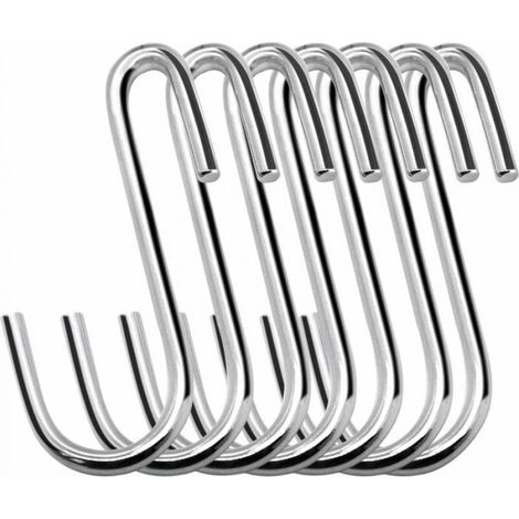 Lot de 20 crochets de rangement en S 6 cm – Métal robuste – Finition lisse – Pour cuisine, salle de bain, bureau et placards (1/5)